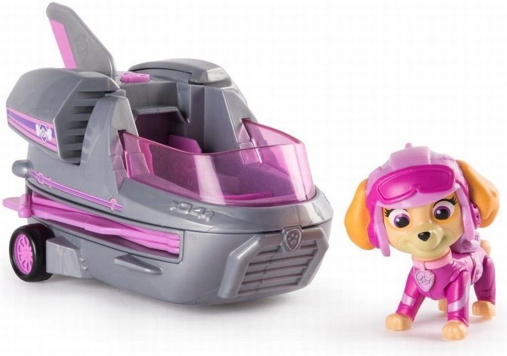 Figurina cu autovehicul paw patrol elicopterul lui skye