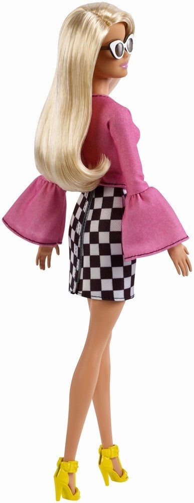 Papusa barbie fashionista blonda cu ochelari