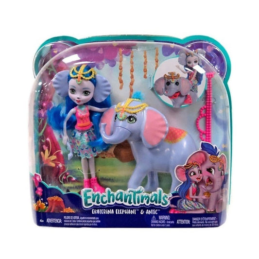 Enchantimals set papusa cu animalut elefantul ekaterina