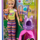 Barbie papusa stacie si set camping