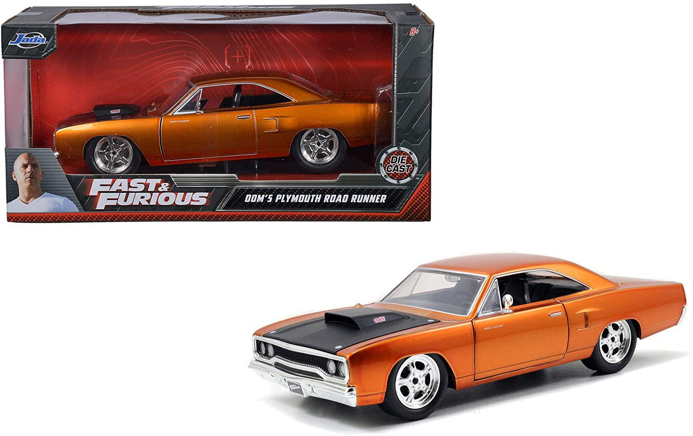 Fast and furious 1970 plymouth road runner scara 1:24