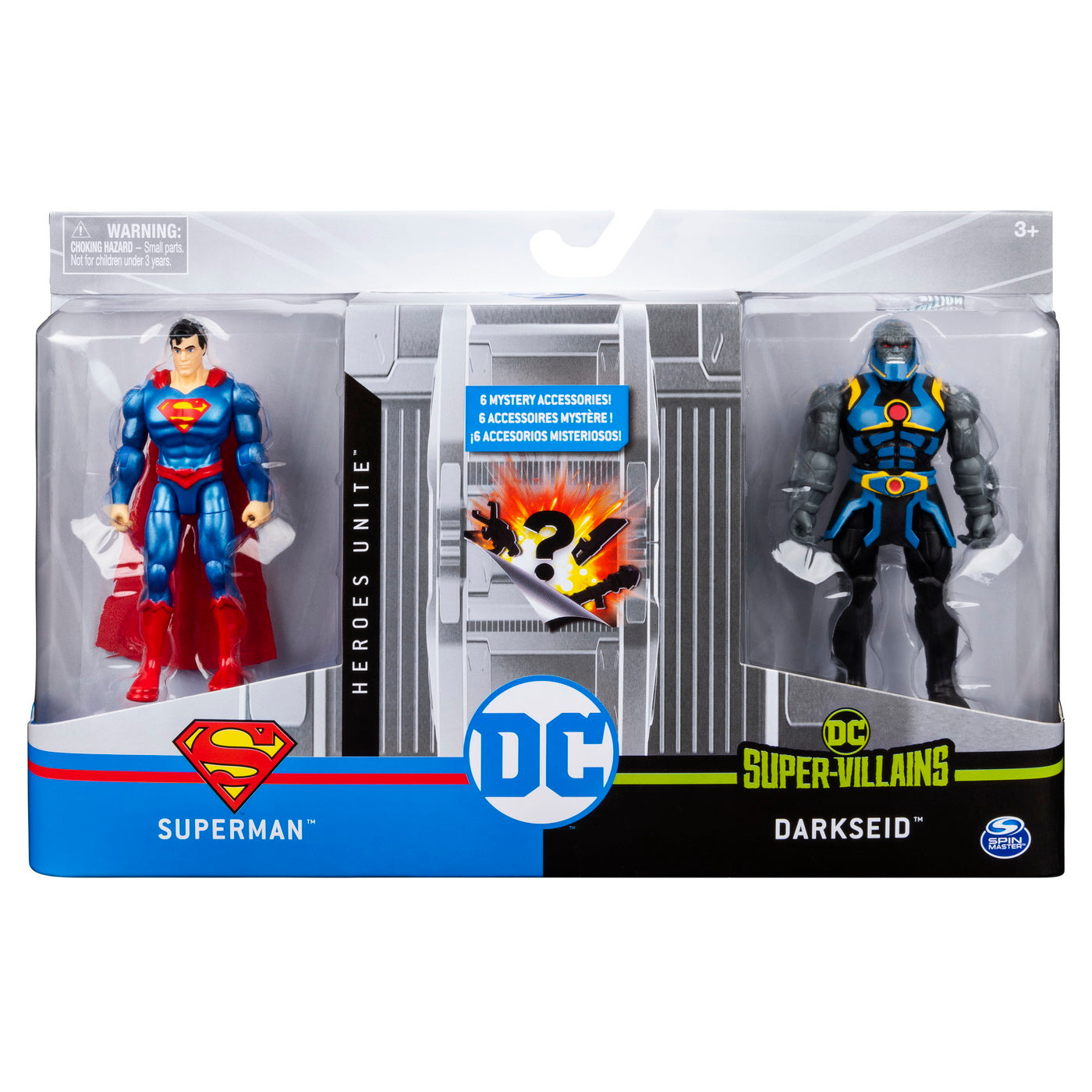 Set 2 figurine flexibile superman si darkseid cu 6 accesorii