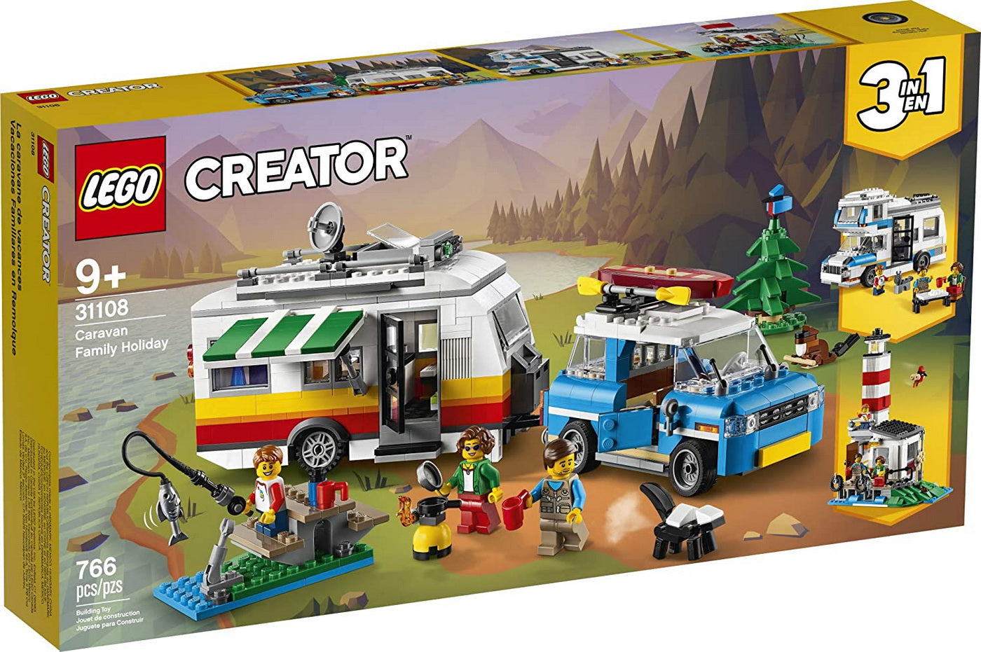 Lego creator vacanta in familie cu rulota 3in1 31108