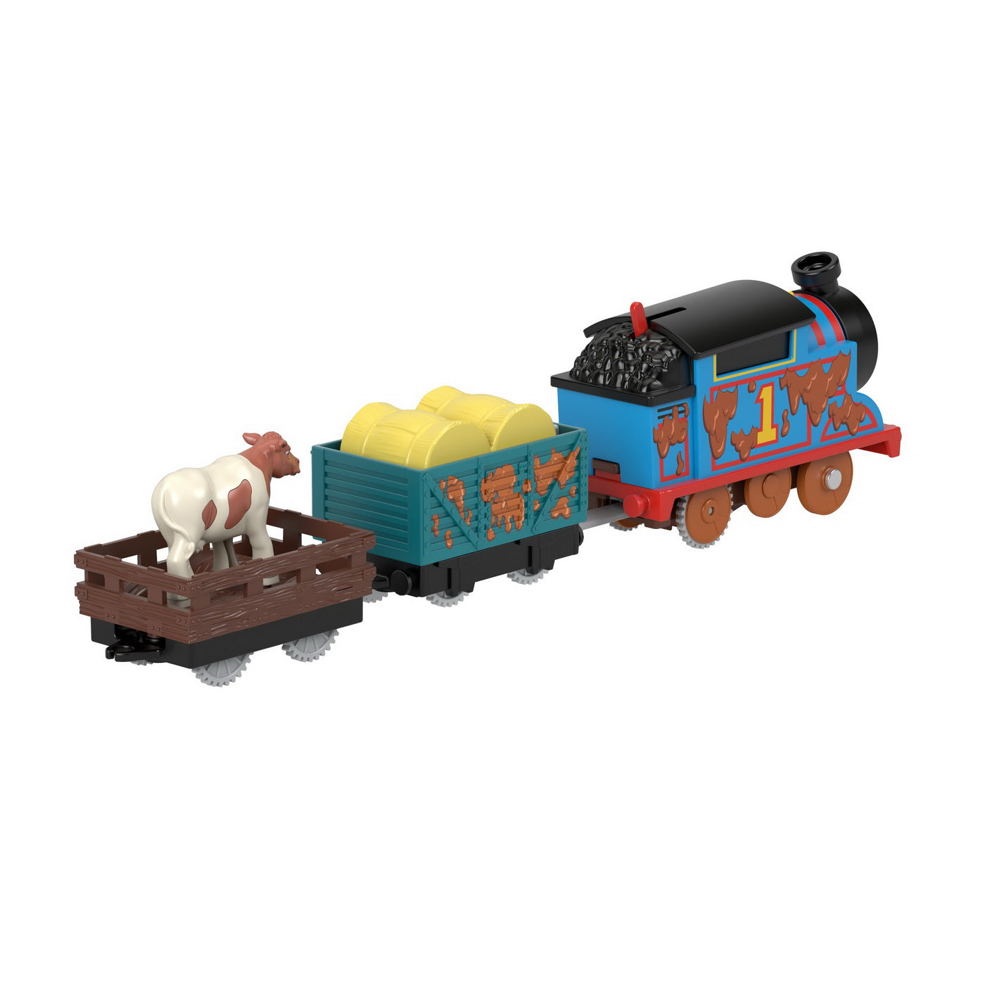 Thomas locomotiva motorizata thomas cu 2 vagoane