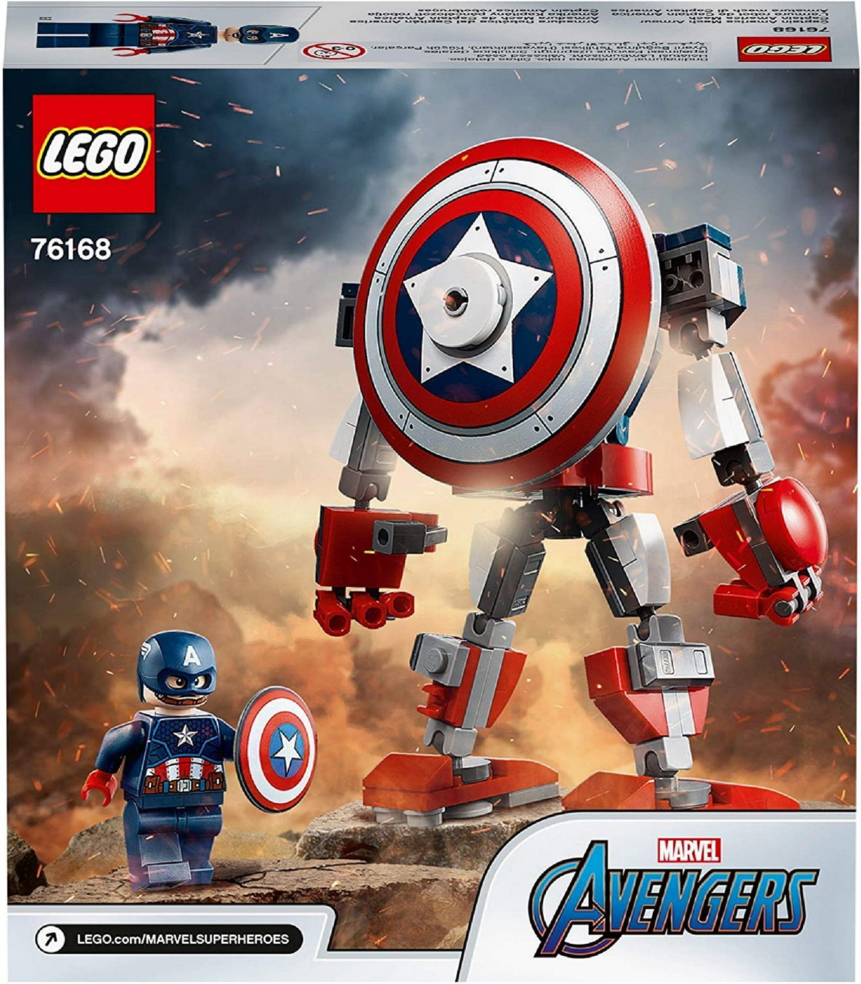 Lego super heroes armura de robot capitanul america 76168