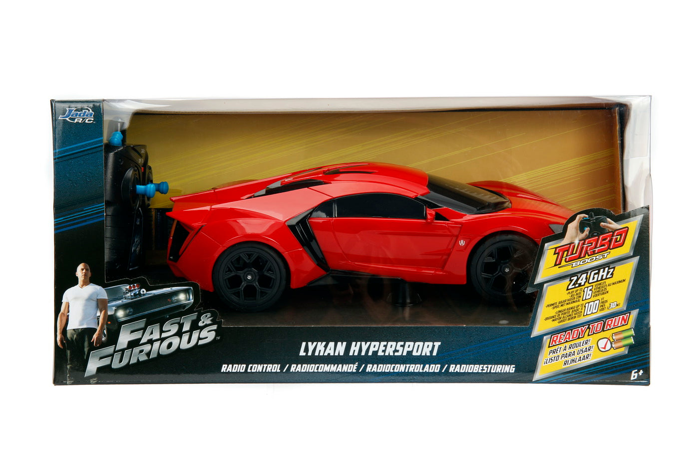 Masinuta metalica cu telecomanda fast furious rc lykan hypersport scara 1:16