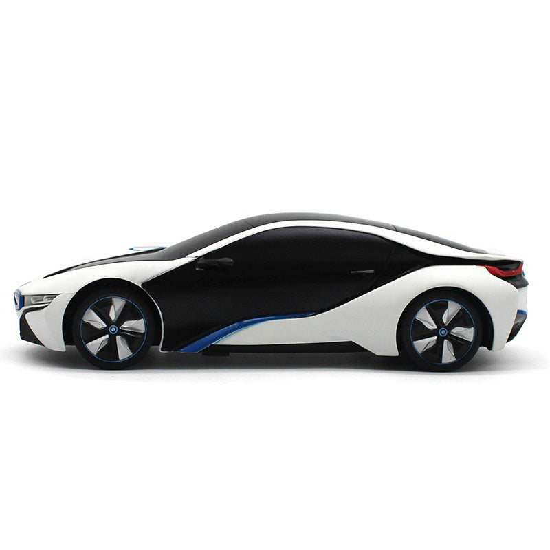 Masina cu telecomanda bmw i8 alba scara 1 la 24