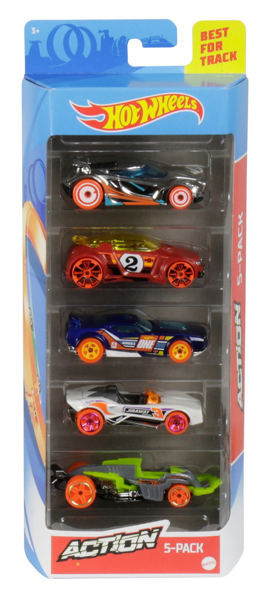 Set 5 masini hot wheels action