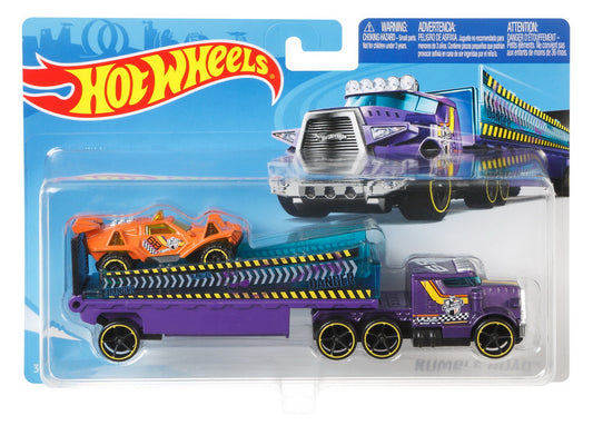 Set camion si masina sport hot wheels rumble road