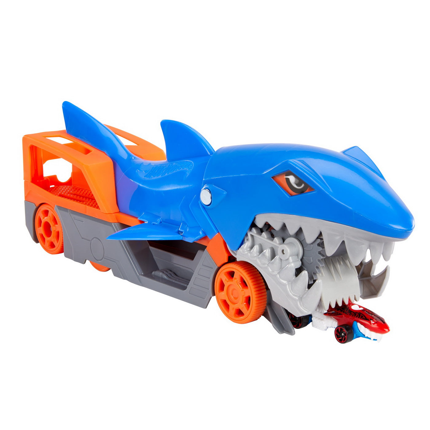 Hot wheels transportator rechin cu masinuta inclusa