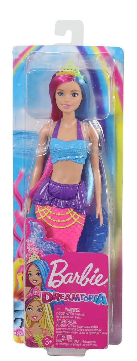 Barbie papusa sirena cu coronita verde