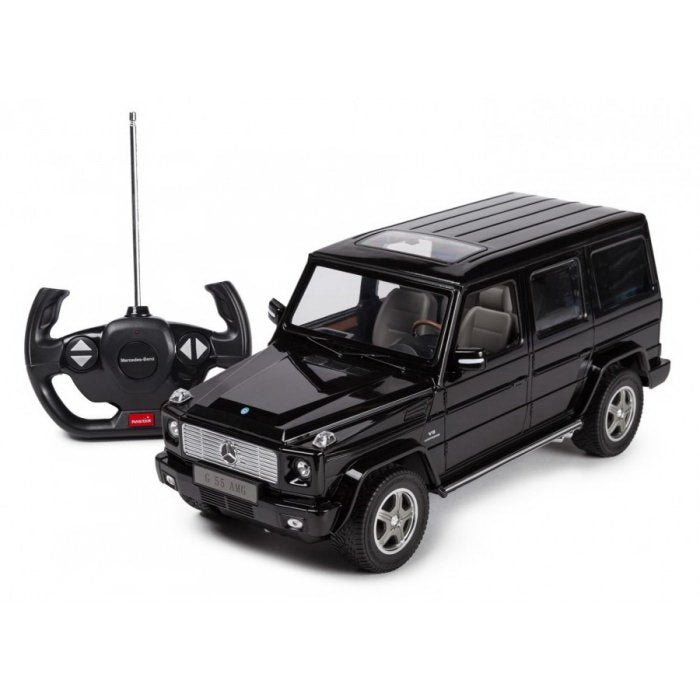 Masina cu telecomanda mercedes-benz g55 negru cu scara 1 la 14