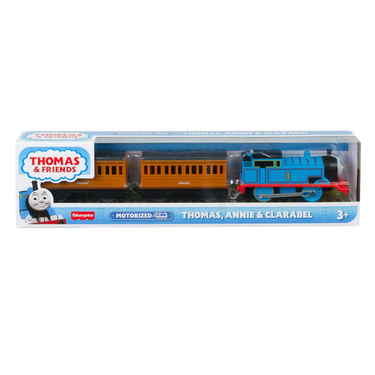 Thomas locomotiva motorizata cu 2 vagoane annie si clarabel