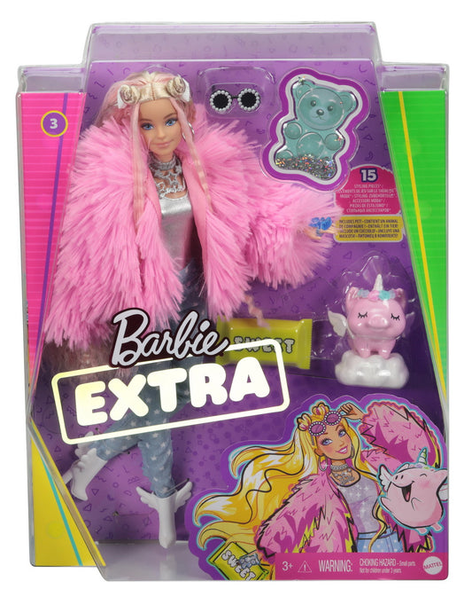 Papusa barbie extra style fluffy pinky