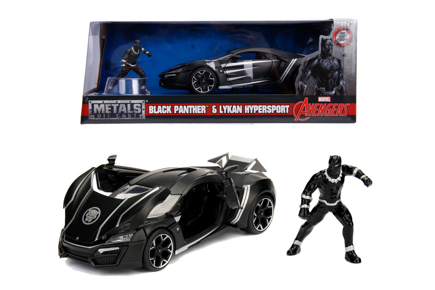 Masinuta marvel avengers lykan hypersport black panther scara 1 la 24