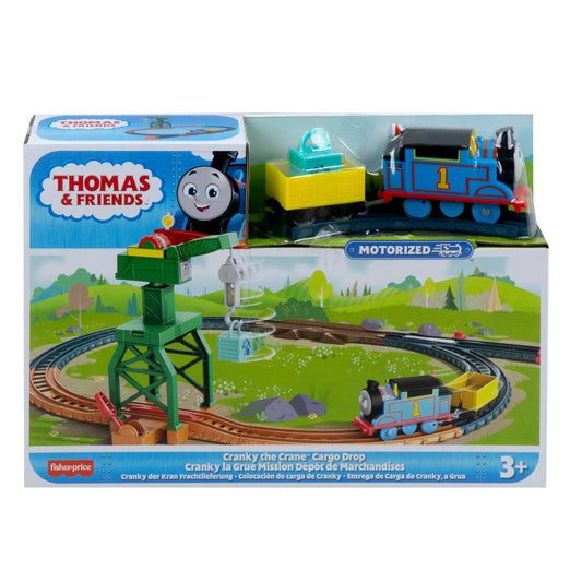 Thomas set de joaca cu locomotiva cranky motorizata si accesorii