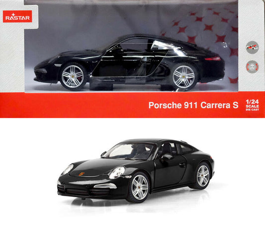 Masinuta metalica porsche 911 negru scara 1 la 24