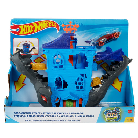 City cursa cu obstacol hot wheels atacul conacului crocodilului