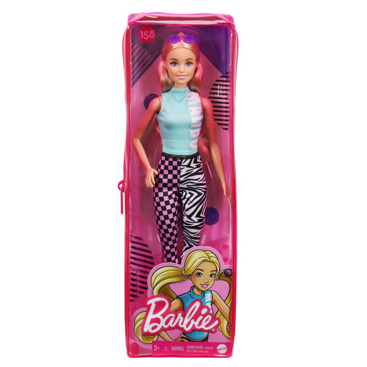 Papusa barbie fashionista blonda cu tinuta sport