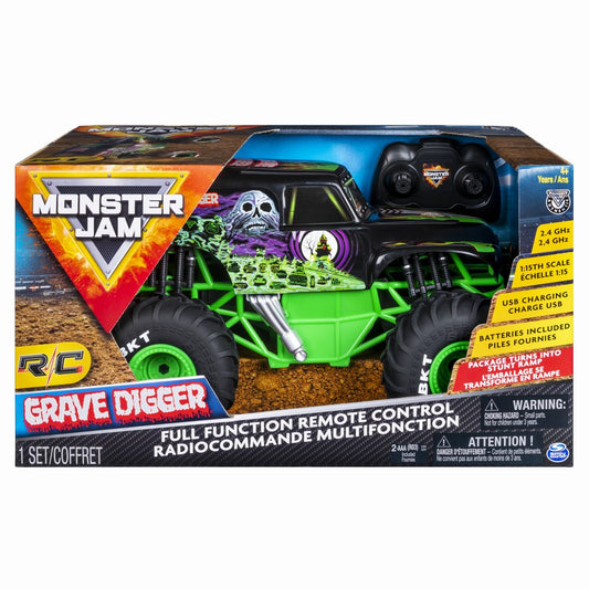 Monster jam rc grave digger scara 1 la 15