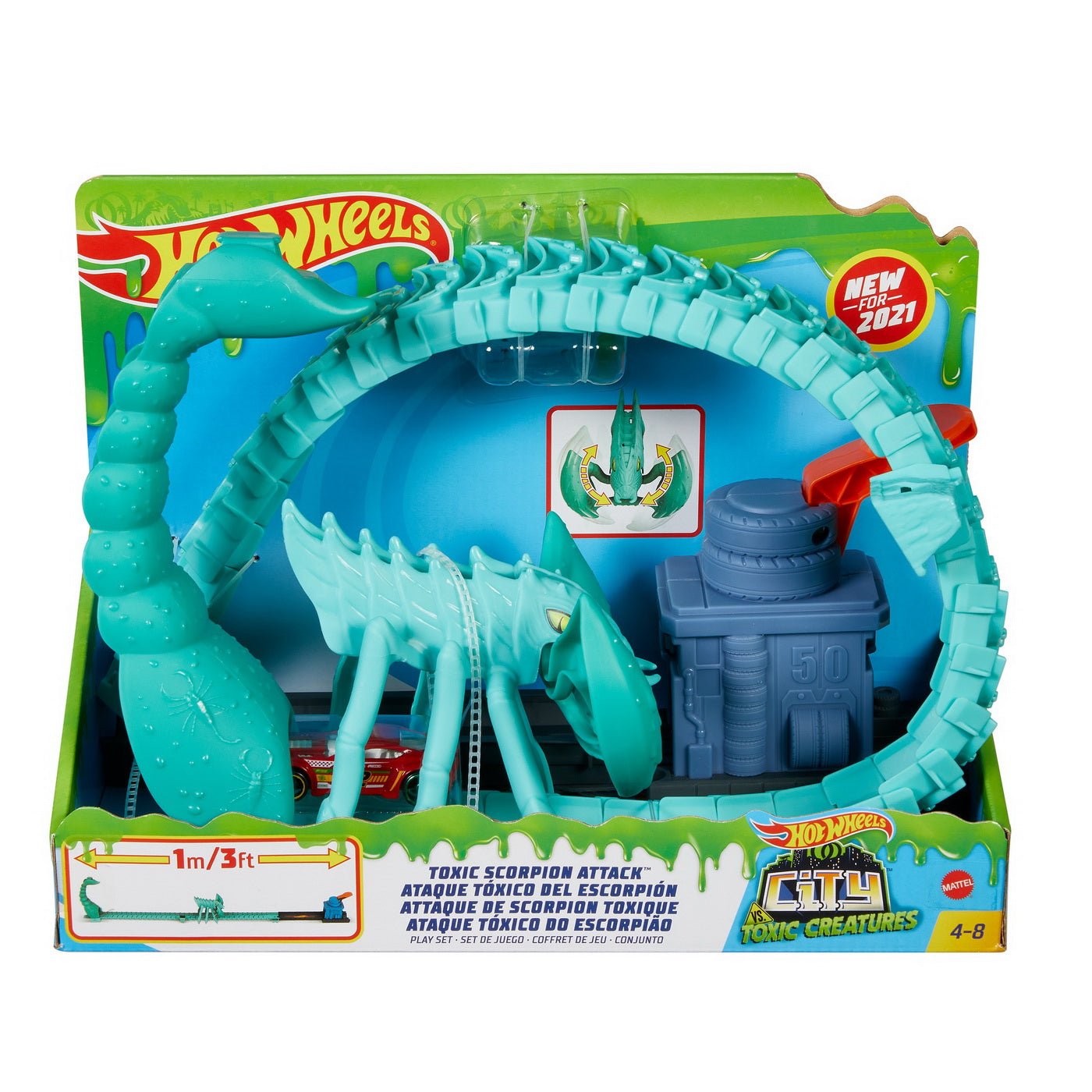 Hot wheels city cursa cu obstacol atacul scorpionului