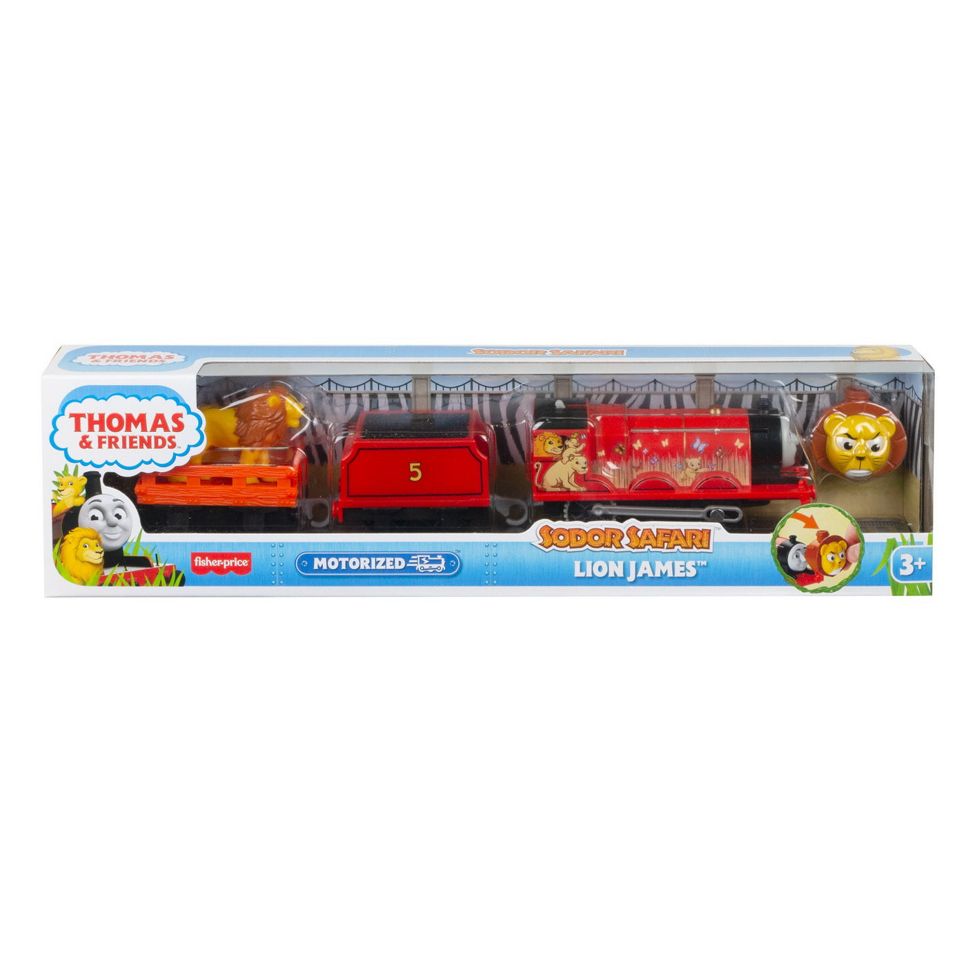 Thomas locomotiva motorizata safari lion james