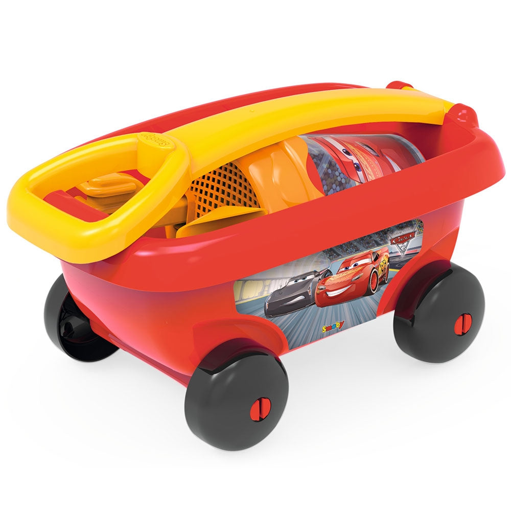 Set jucarii nisip Smoby Carucior Cars cu accesorii